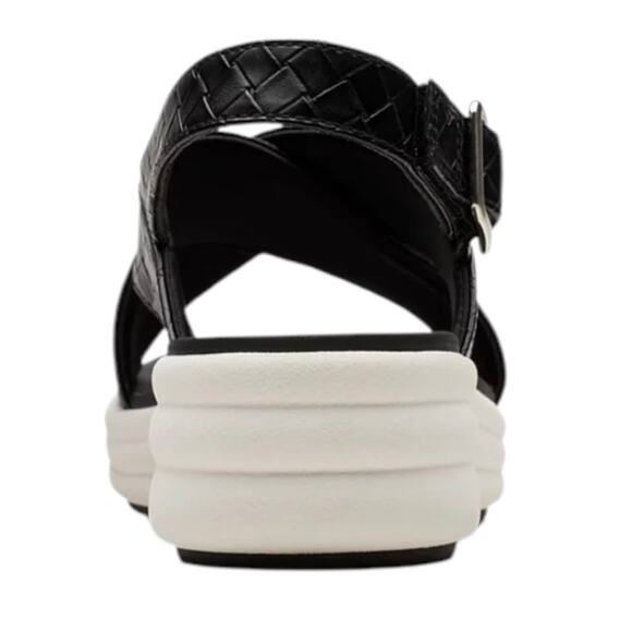 Clarks Women's Drift Sun Slip On Slingback Wedge Sandals Black Size 7 1/2 W - Picture 3 of 5